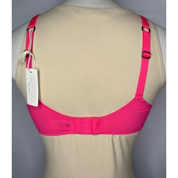 Aerie Smoothez Hot Pink Unlined Underwire Full Coverage Bra Size 32C Stretch NEW - Picture 2 of 3